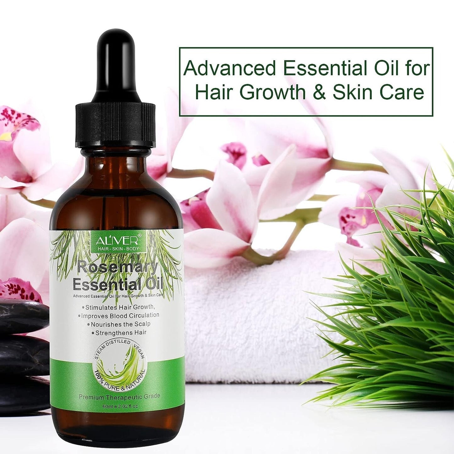 Rosemary Essential Oil for Hair Growth, Pure and Natural, Perfect for Aromathera