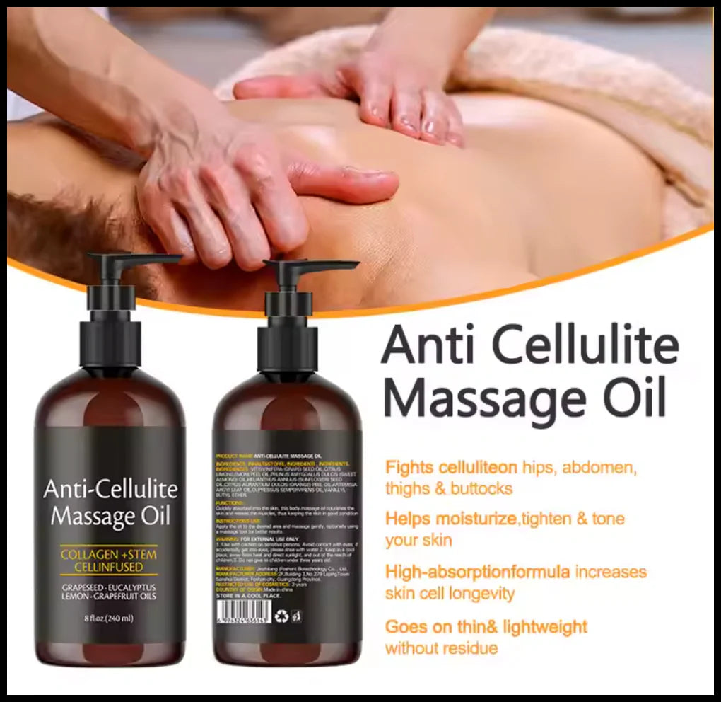 Revitalize Your Skin: Firming Anti-Cellulite Body Oil with Collagen – 8 Fl Oz