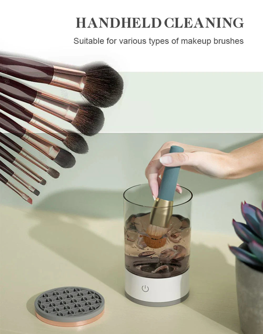 Quick-Dry Electric Makeup Brush Cleaner for Effortless Beauty Routine