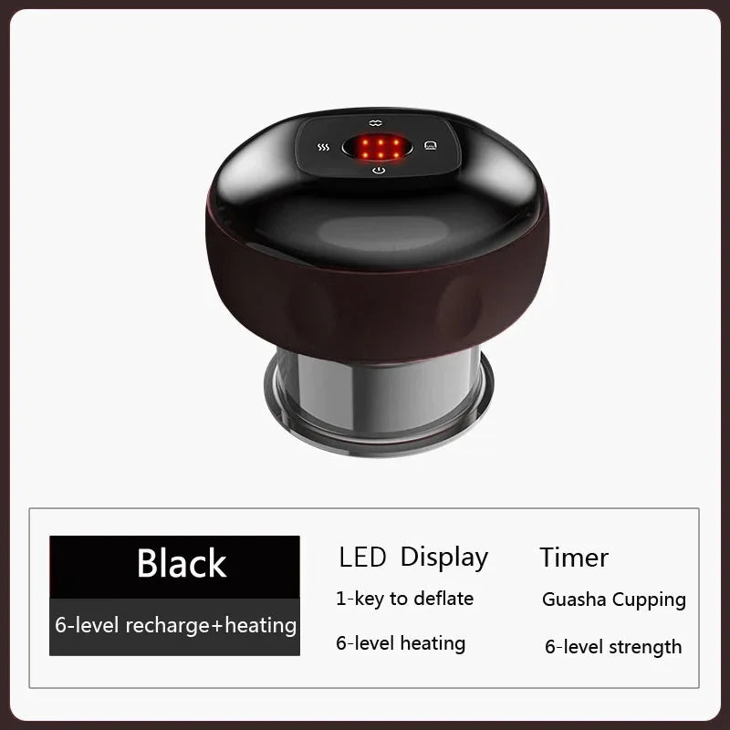 Revolutionary Smart Electric Vacuum Cupping Massager with Heating & Suction for Ultimate Body Relief