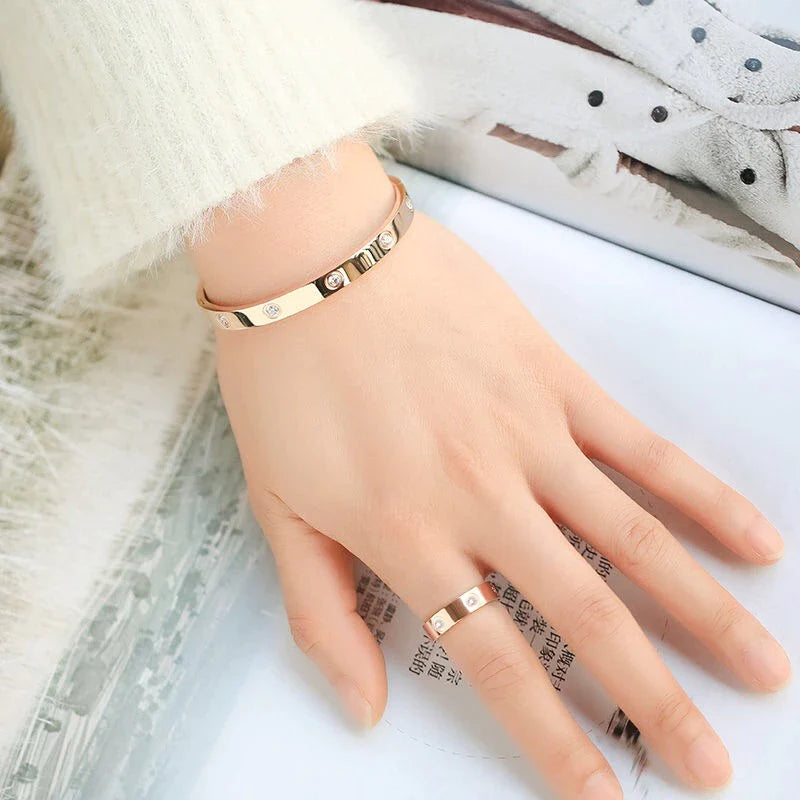 Bangle/ Ring Set -Stainless Steel Jewelry