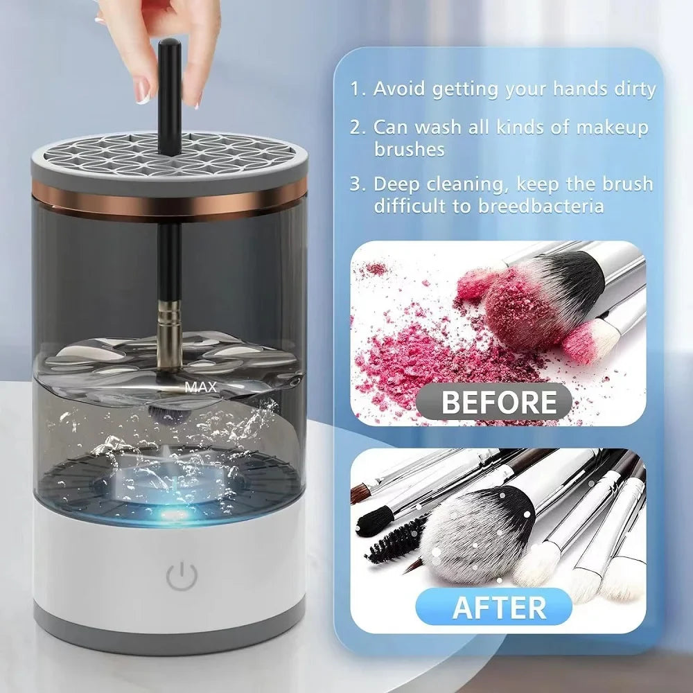 Quick-Dry Electric Makeup Brush Cleaner for Effortless Beauty Routine