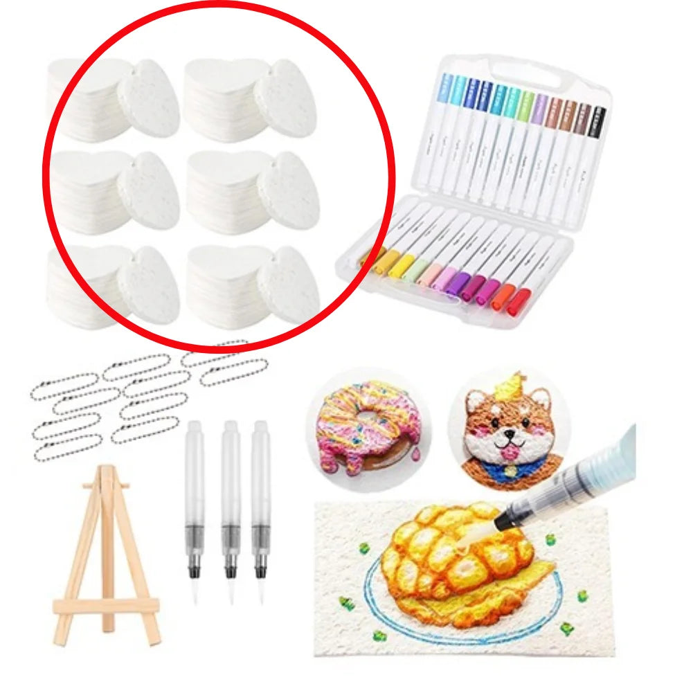 3D Magic Drawing Canvas Kit for Kids - DIY Puffy Paint Foam Art Supplies with Drawing Pens