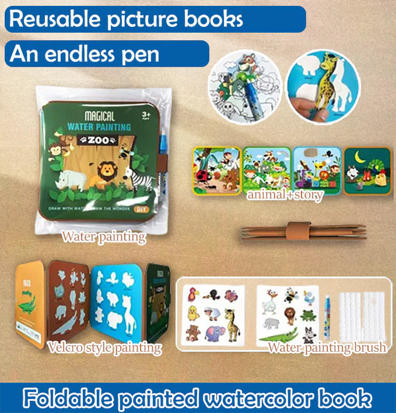 Magic Water Picture Book That Can Be Colored Repeatedly - Children Educational Toys