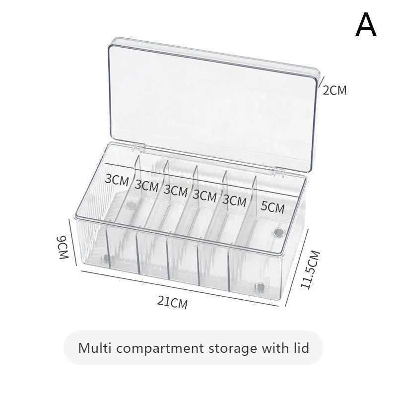 Eyelash Extension Tool Storage Box with Cover Lash Accessories Lashes Glue Tweezer Holder Organizer Acrylic Transparent Box