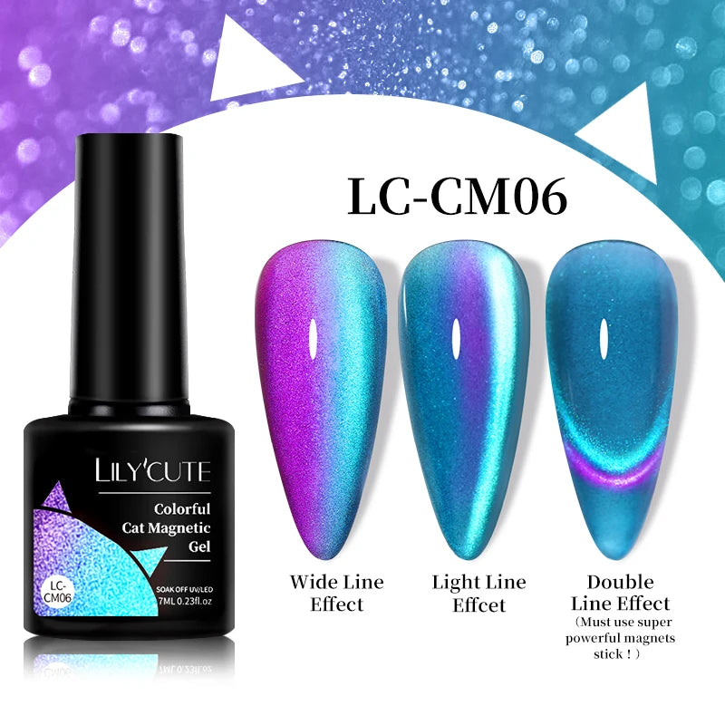 3-in-1 Platinum Rose Gold Cat Magnetic Gel Nail Polish - 7ML Moonlight Glitter UV Varnish for Stunning Semi-Permanent Manicures