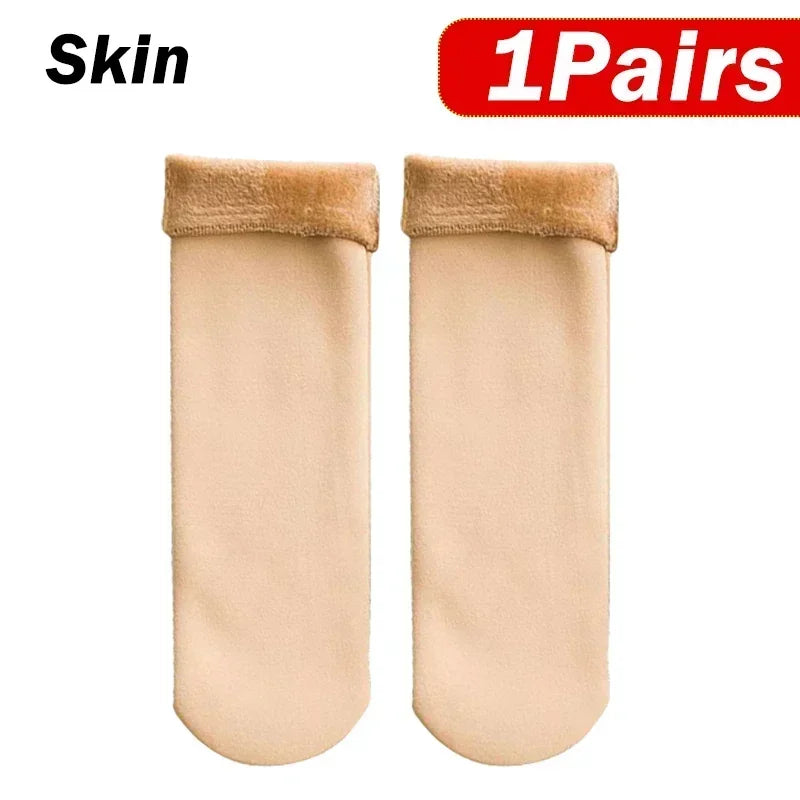 Cozy Cashmere Wool Thermal Socks for Women - Winter Warmth & Comfort - 5 Pairs of Soft Short Boot Socks