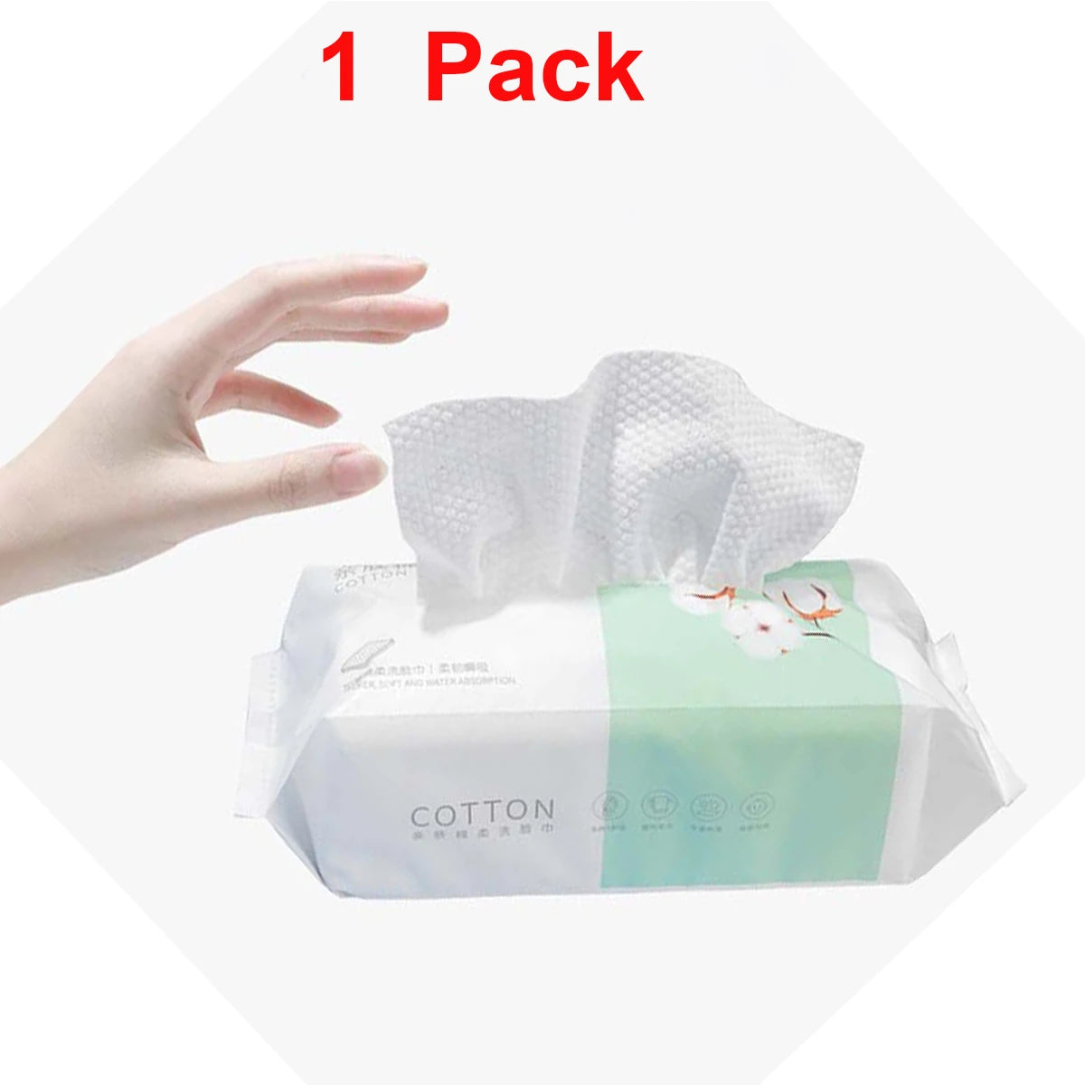 50PCS Organic Biodegradable Disposable Compressed Towel Tablets - Soft, Portable Magic Napkin Wipes