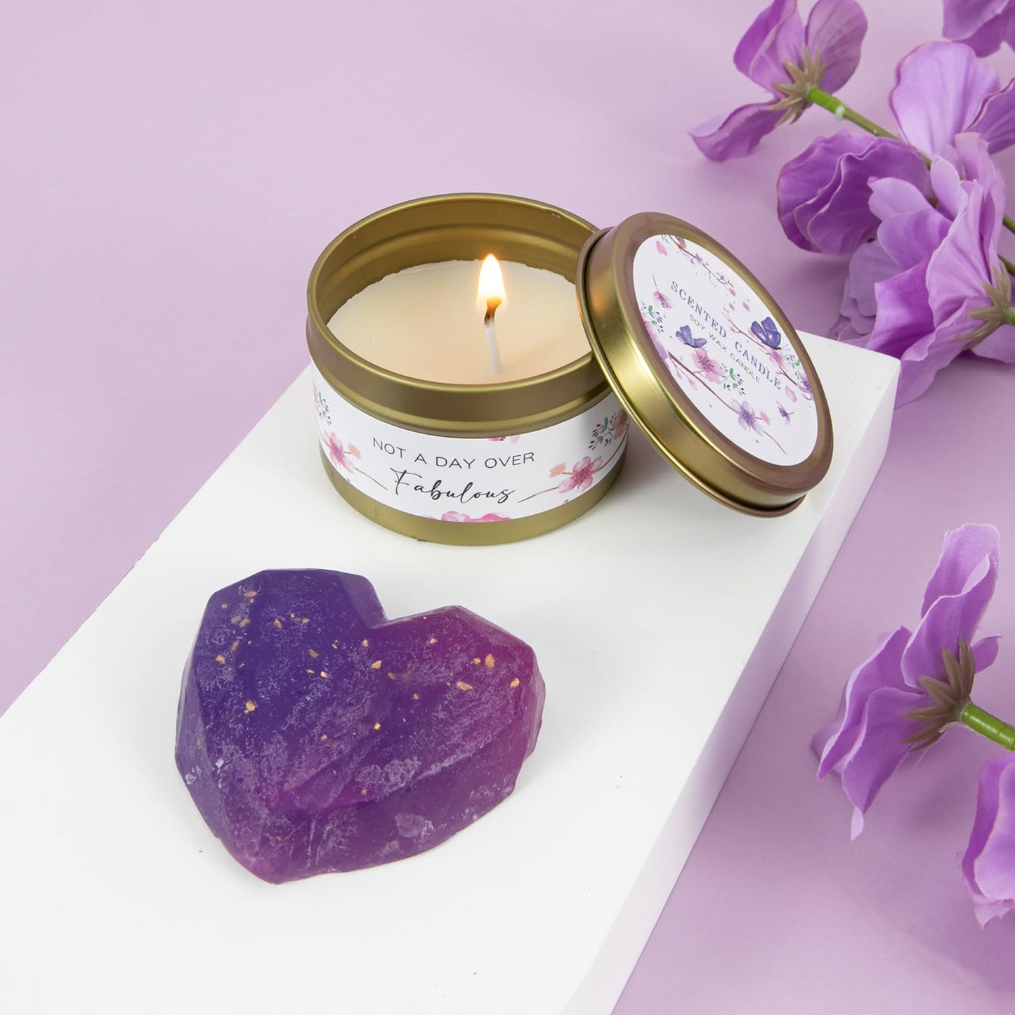 Ultimate Self-Care Gift Set - Relaxing Purple Care Package for Women, Moms, Sisters & Best Friends