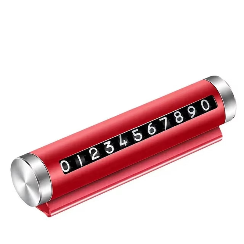 Metal Car Temporary Parking Card Universal Rotate Phone Number Plate Aluminum Stickers Park Stop in Car-Styling Auto Accessories