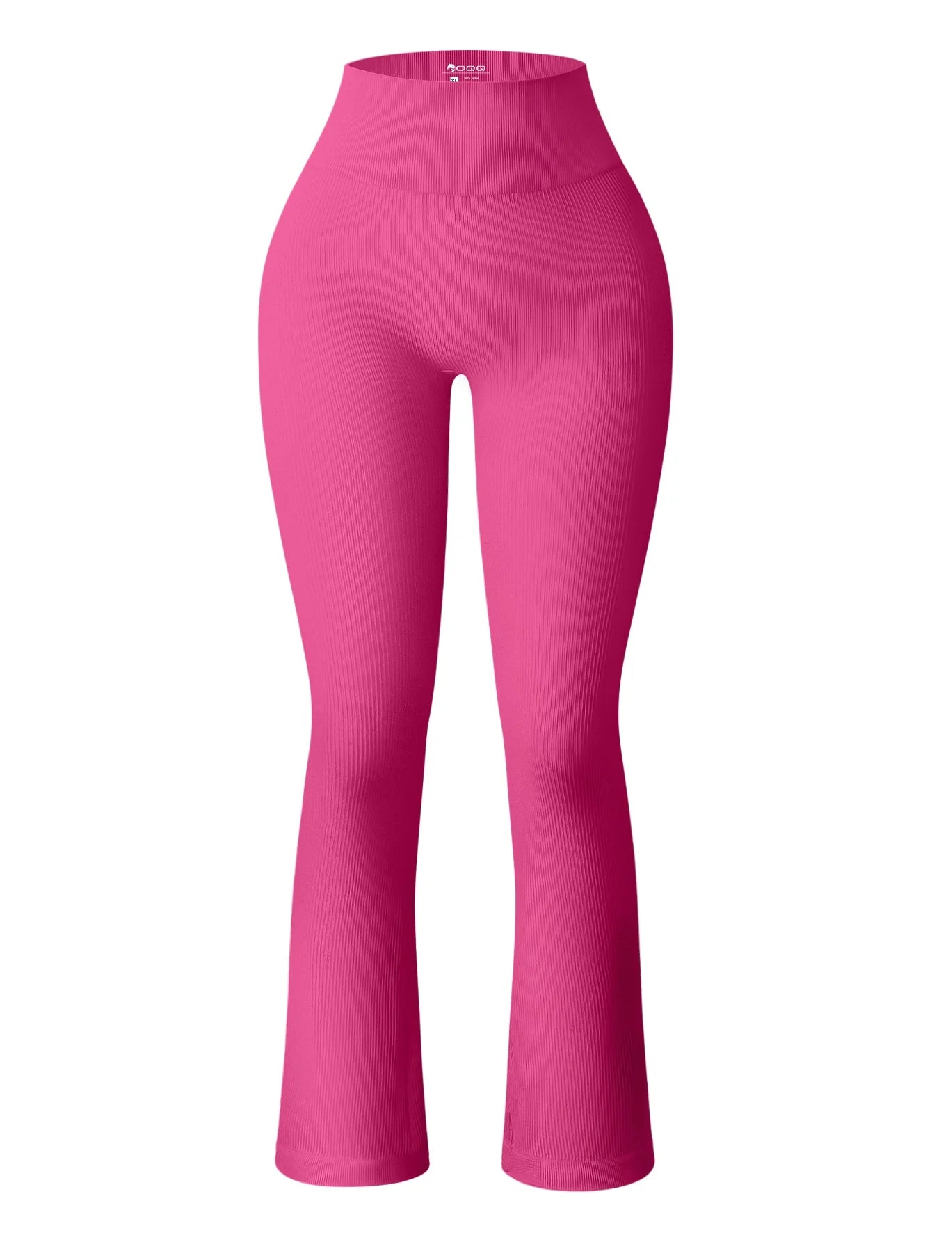 Women's Yoga Pants Ribbed Seamless Sports High-Waisted Flare Pants