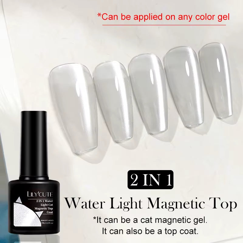 3-in-1 Platinum Rose Gold Cat Magnetic Gel Nail Polish - 7ML Moonlight Glitter UV Varnish for Stunning Semi-Permanent Manicures
