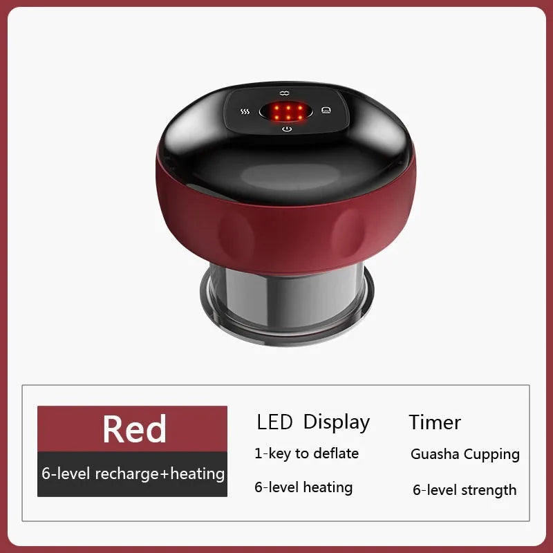 Revolutionary Smart Electric Vacuum Cupping Massager with Heating & Suction for Ultimate Body Relief