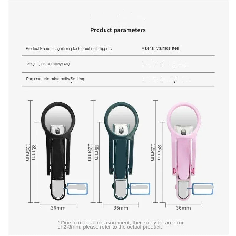 1Pc Nail Clipper with Magnifying Glass- Elderly Helpful