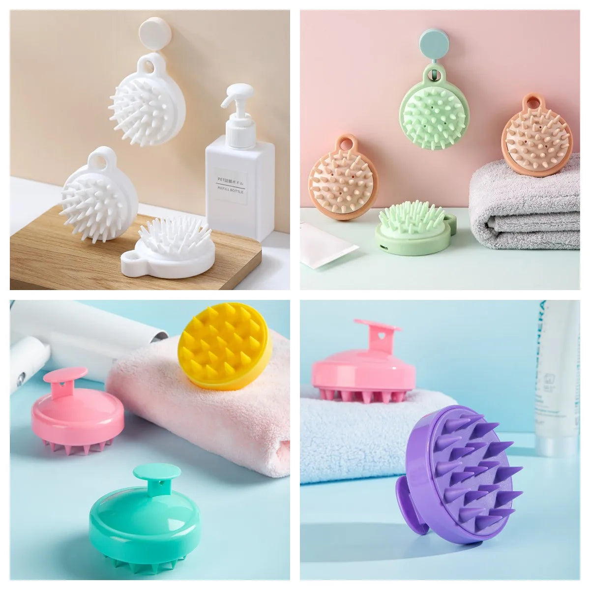Revitalize Your Scalp with the Silicone Shampoo Massager – Ultimate Hair Therapy Brush for Relaxing Acupuncture Point Massage!