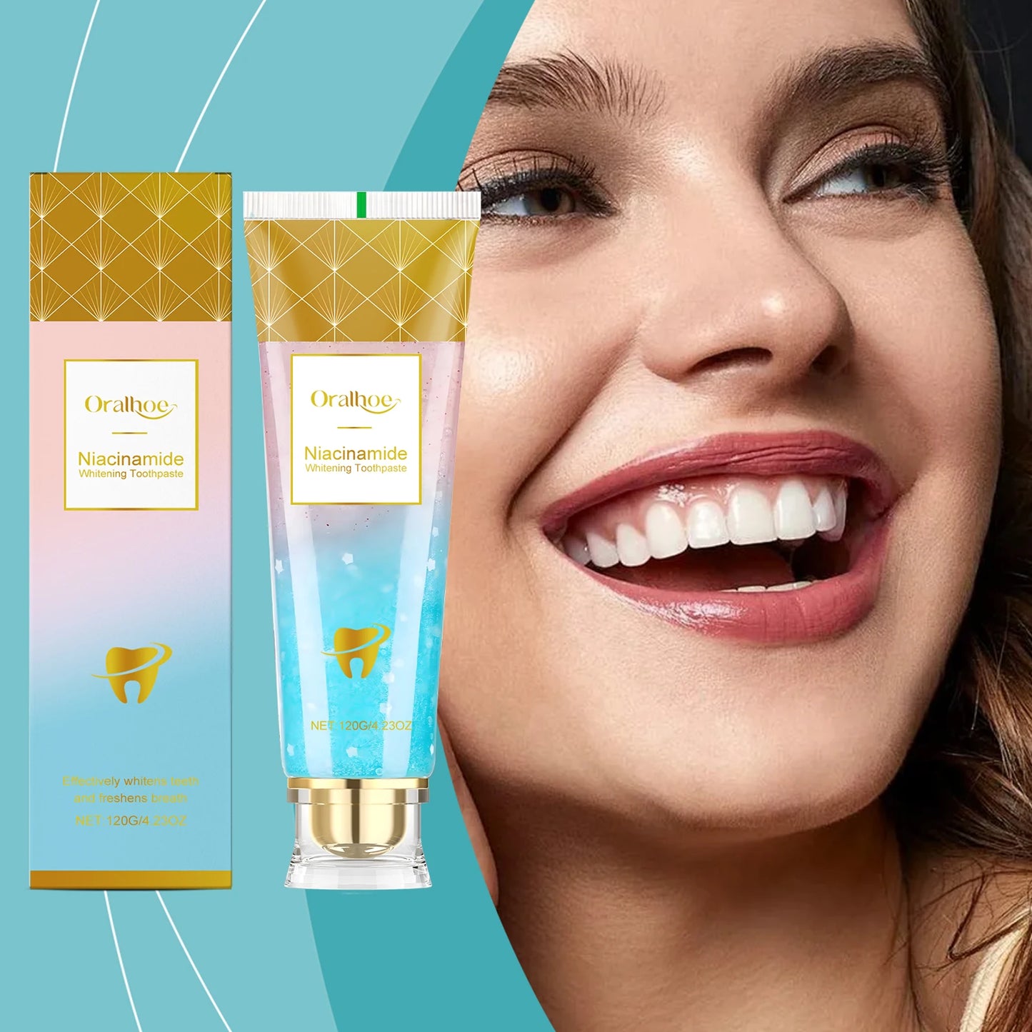 Niacinamide Whitening Toothpaste - Effortlessly Brighten Teeth, Remove Plaque, Repair Caries & Fight Bad Breath!