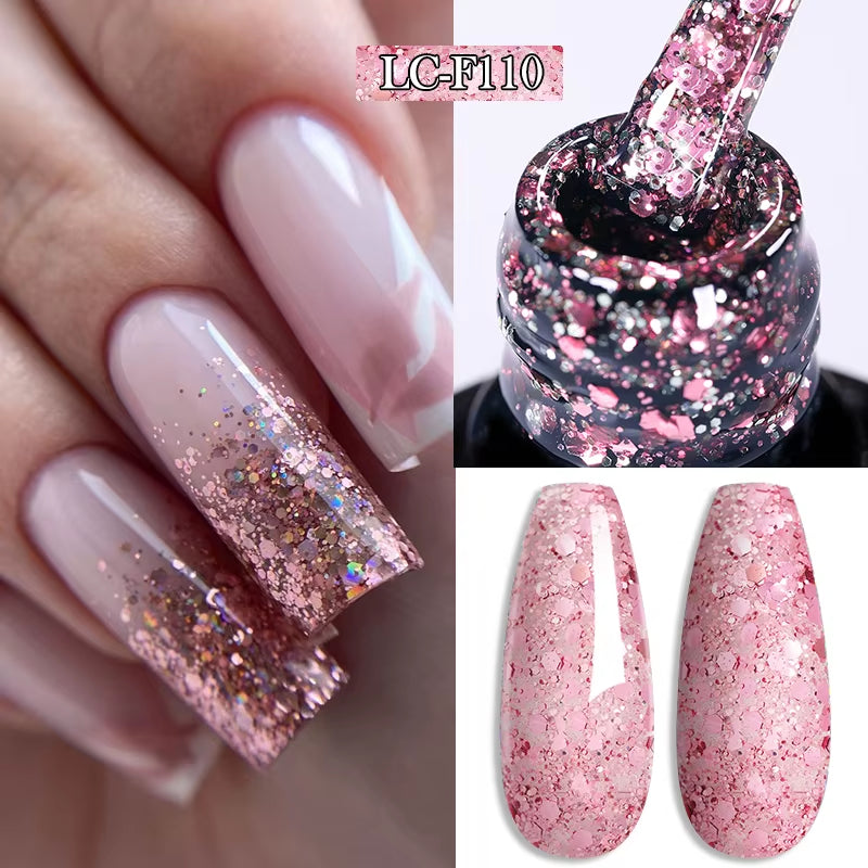 3-in-1 Platinum Rose Gold Cat Magnetic Gel Nail Polish - 7ML Moonlight Glitter UV Varnish for Stunning Semi-Permanent Manicures