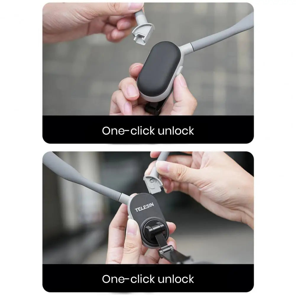 Portable Neck Phone Holder Hands-Free Magnetic Neck Mount Phone Holder for Iphone Selfie Video Vlog Necklace Lanyard Quick