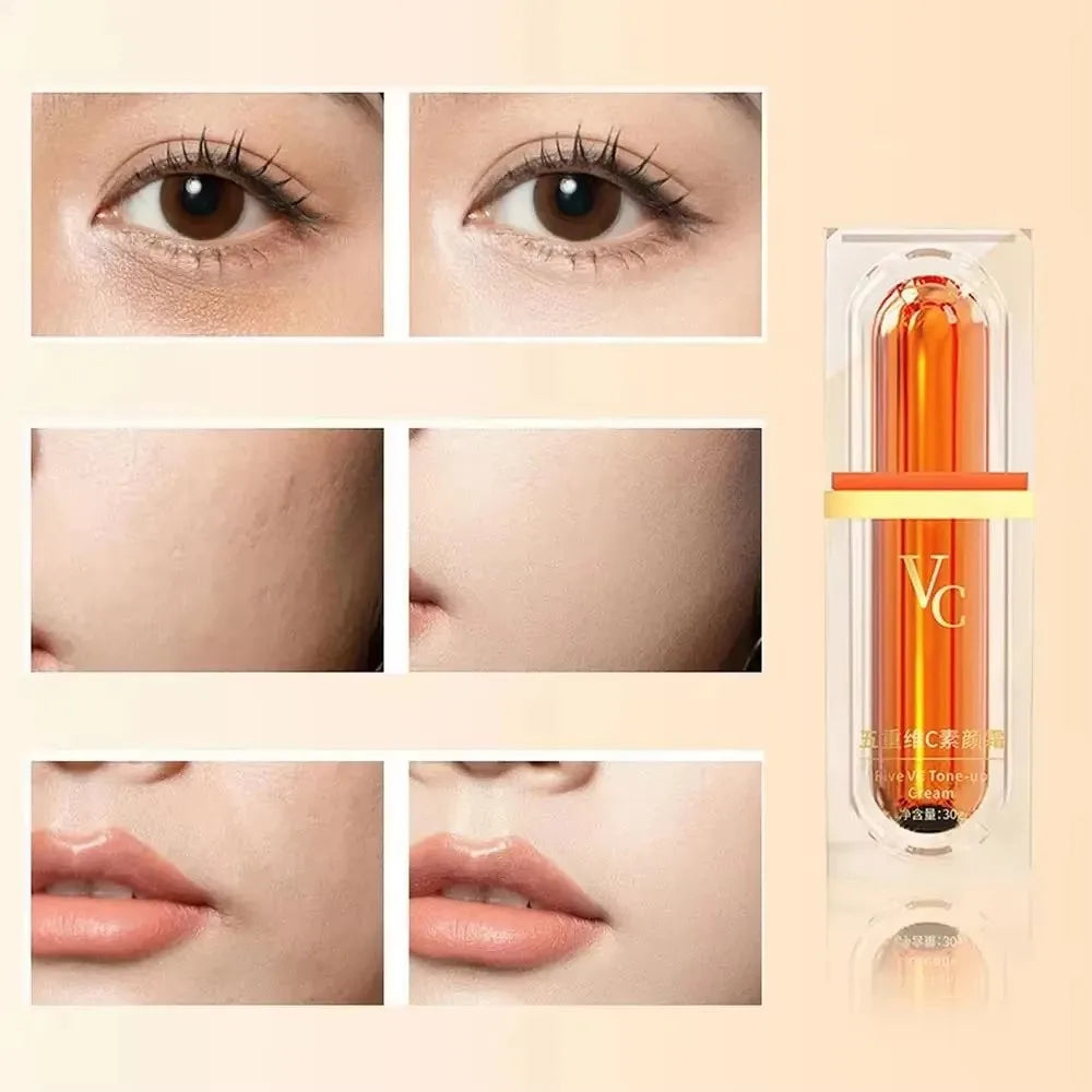 Vitamin C Face Cream Whitening Five VC Tone up Cream Moisturizer anti Aging Pimple Wrinkle Spots Remover Brightening Skin Care