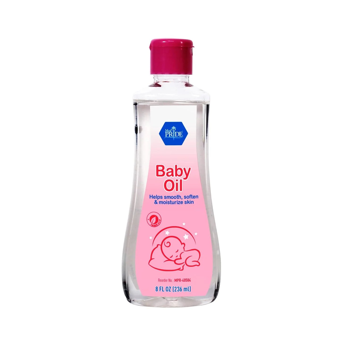Pure Baby Oil Mineral Oil for Newborn & Baby Massage & Body Oil, 8 Fl Oz