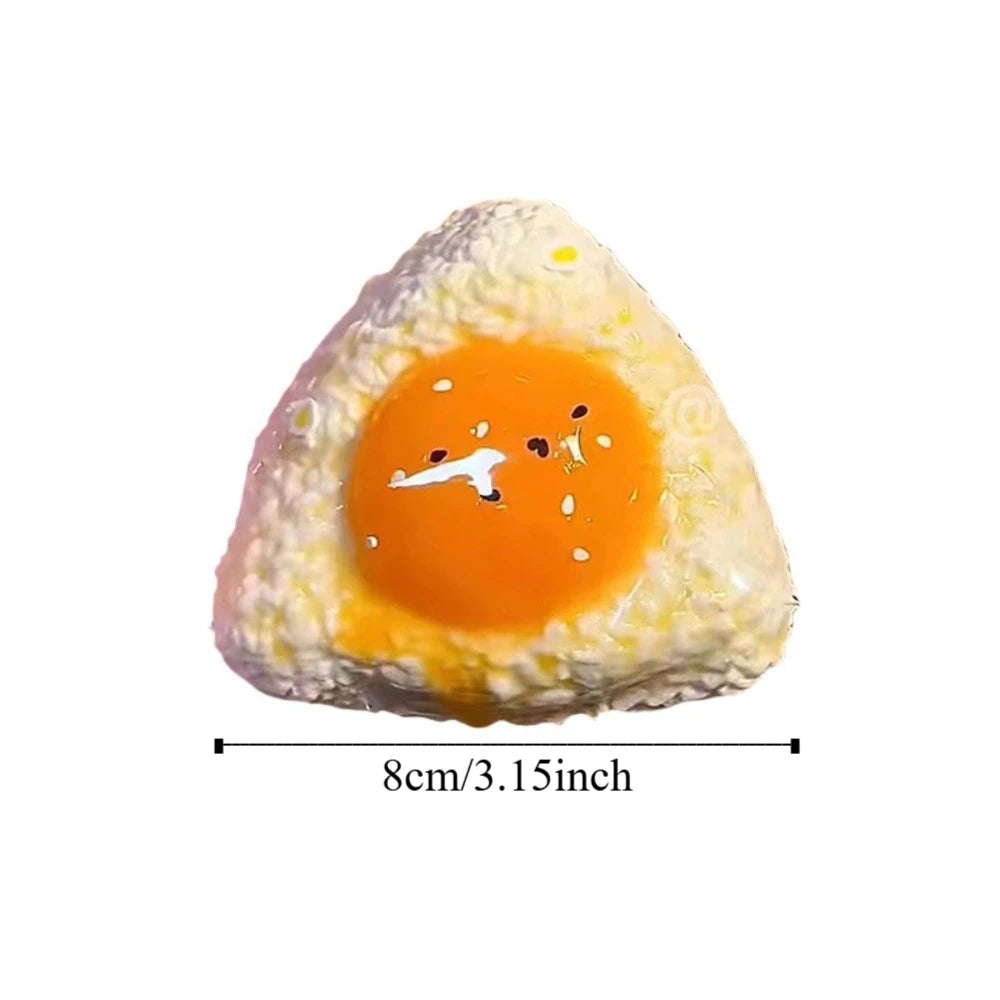 New Handmade Silicone Simulated Egg Rice Ball Mochi Taba Squishy Toy Relief Squeeze Creative Rebound Fidget Toys Cute Squishy