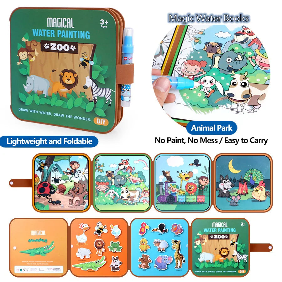 Magic Water Picture Book That Can Be Colored Repeatedly - Children Educational Toys