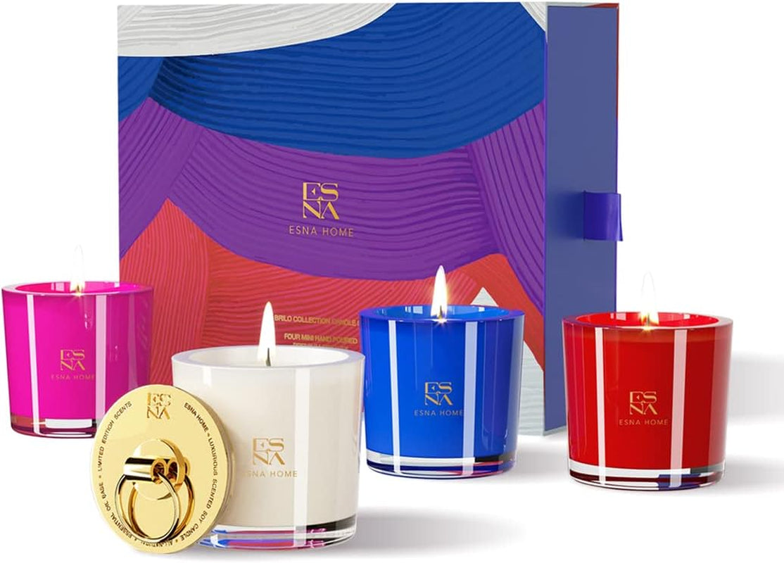 Luxury Aromatherapy Scented Candle Gift Set | 9 Premium Soy Candles with Magnetic Gift Box | Essential Oil Infused | 140 Hour Burn Time
