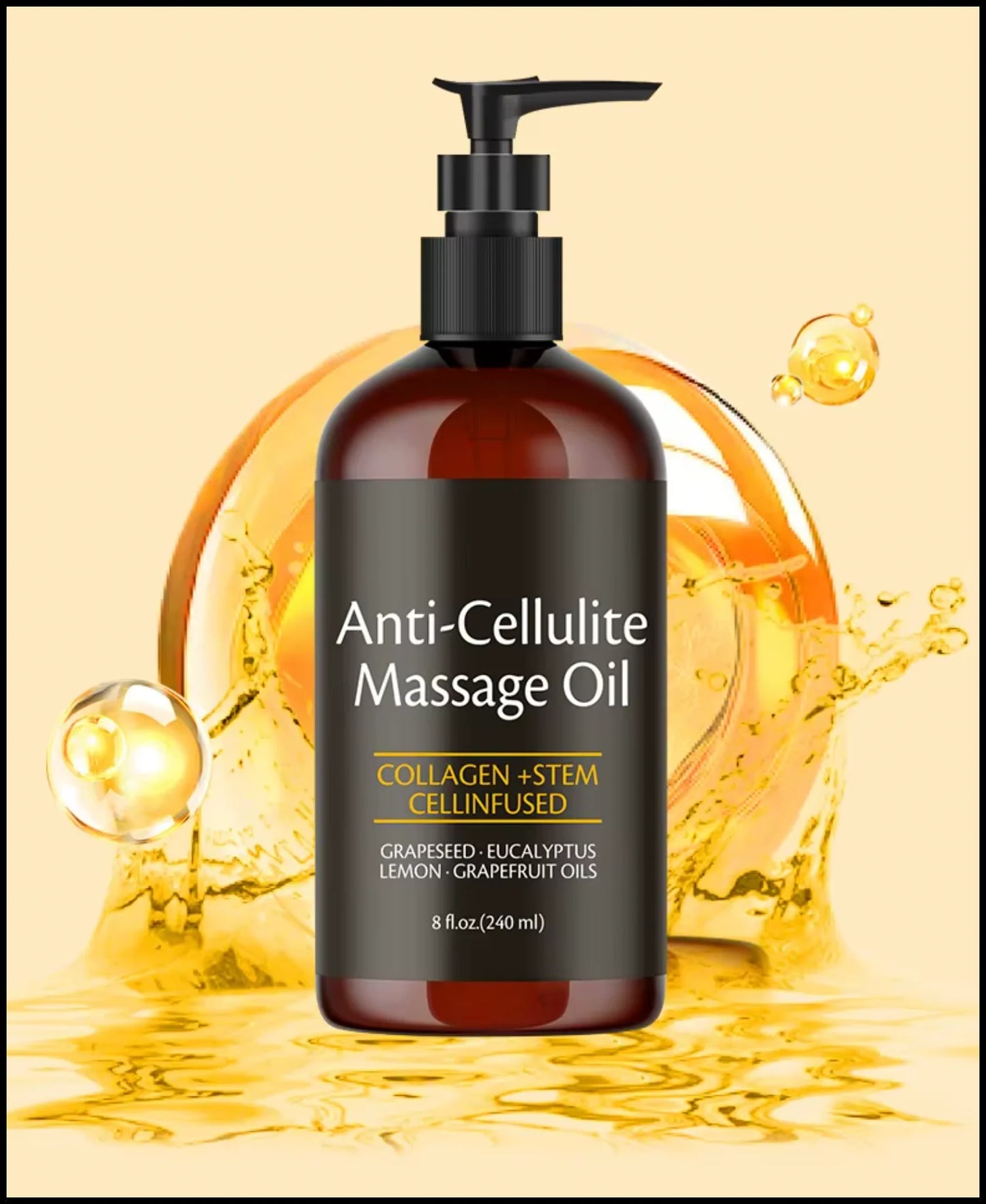 Revitalize Your Skin: Firming Anti-Cellulite Body Oil with Collagen – 8 Fl Oz