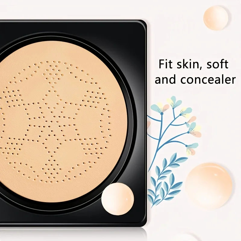 Revitalize Your Skin with Mushroom Infused Air Cushion BB Cream - Moisturizing Concealer & Foundation in One!