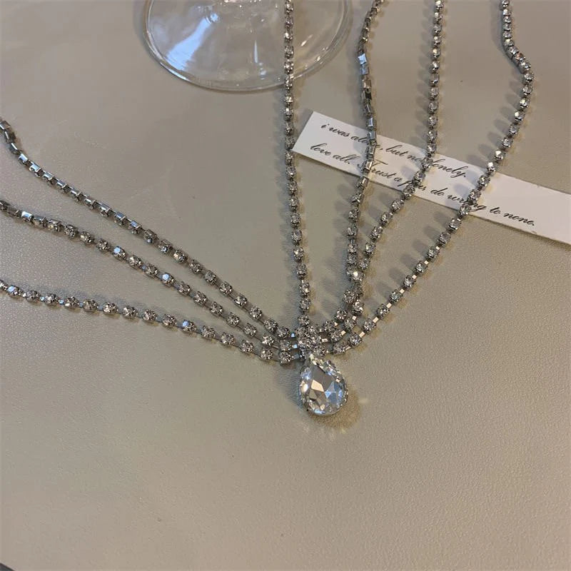 Exotic Rhinestone Chest Chain Fashion Necklace