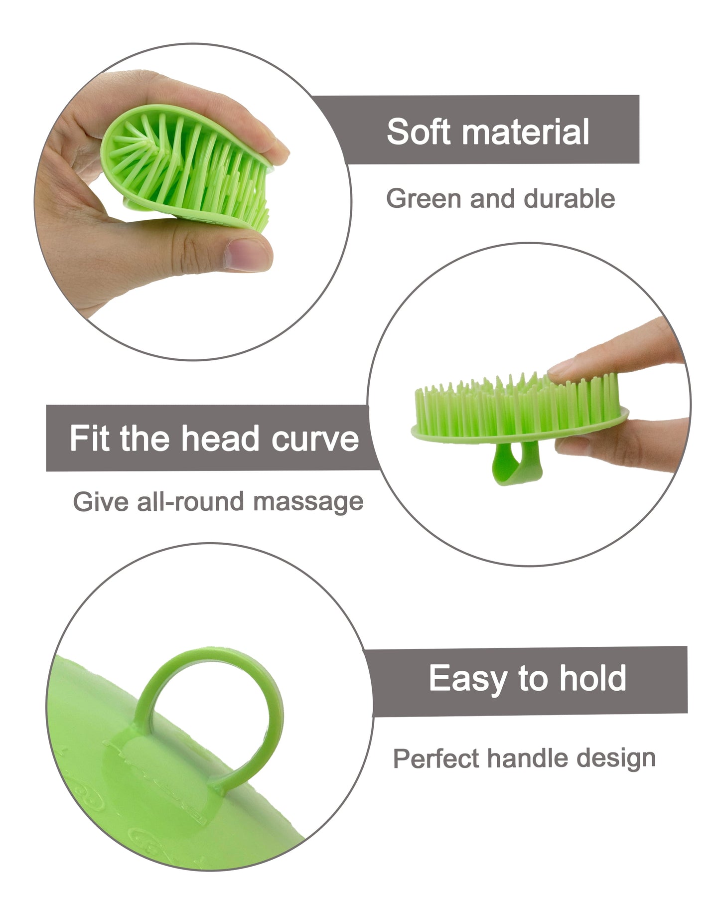 Ultimate Scalp Massager & Shampoo Brush Set - 6 Soft Scrubbers for Dandruff Relief, Exfoliation & Relaxation for Adults, Kids, and Pets!