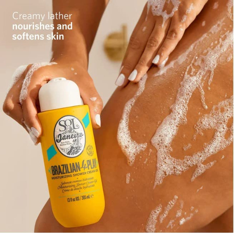 Brazilian Play Moisturizing Shower Cream-Gel Body Wash - Premium Body Cleanser - Hydrating for Soft Skin