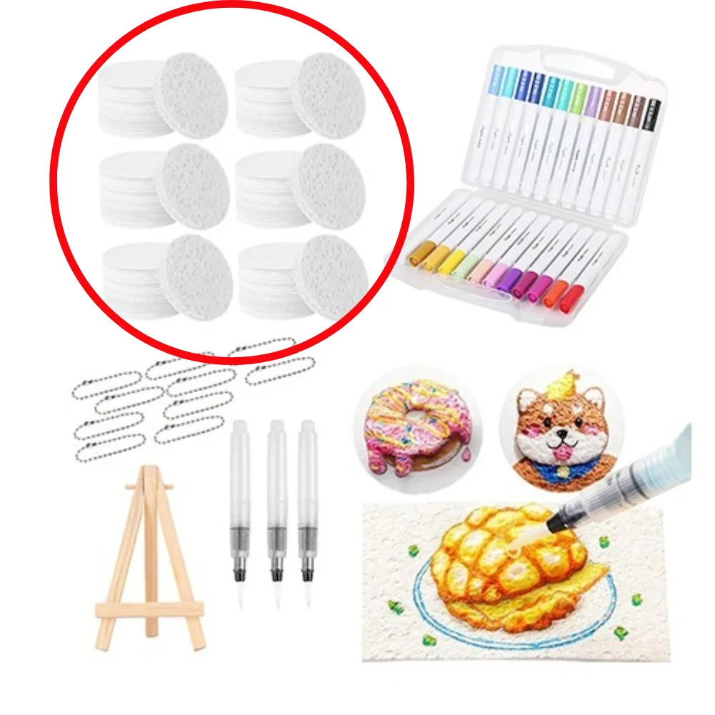 3D Magic Drawing Canvas Kit for Kids - DIY Puffy Paint Foam Art Supplies with Drawing Pens