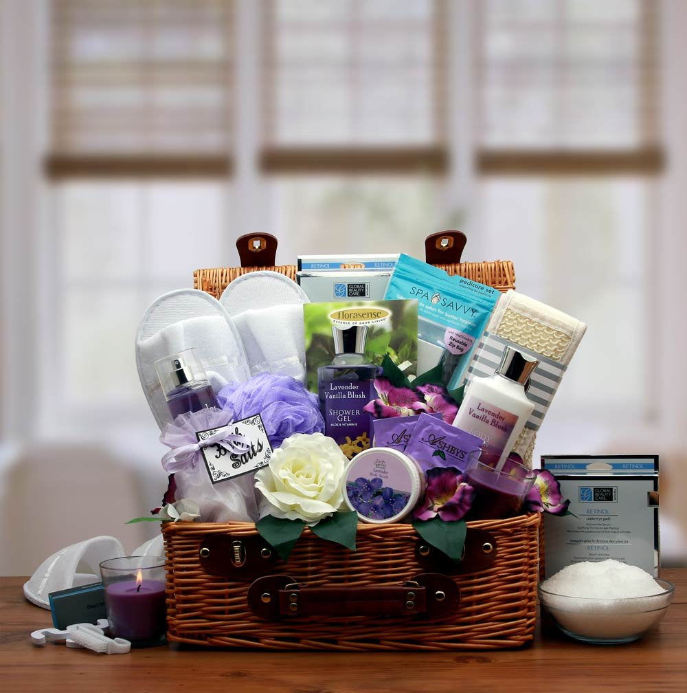 Luxurious Lavender Spa Gift Basket - Ultimate Bath & Shower Experience