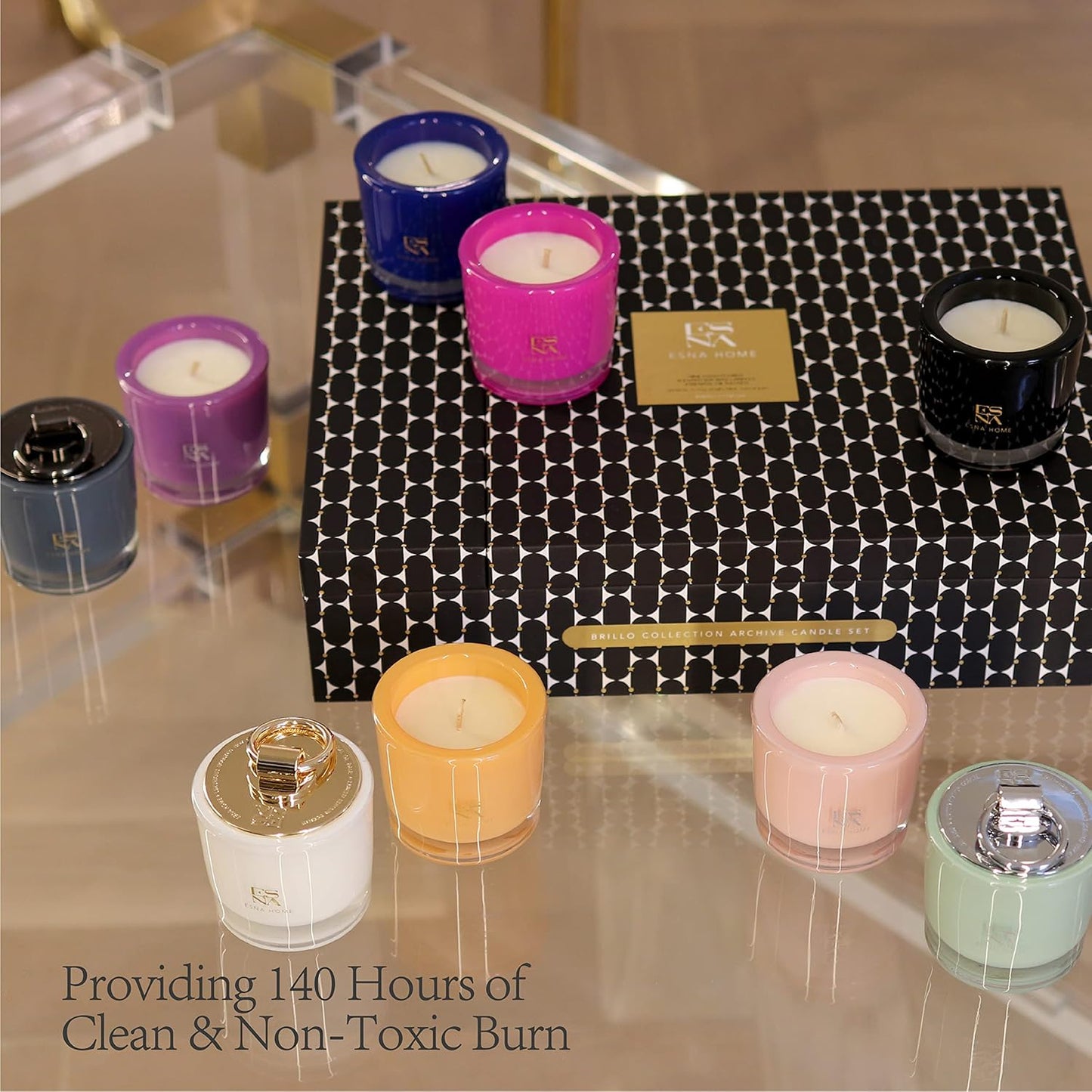 Luxury Aromatherapy Scented Candle Gift Set | 9 Premium Soy Candles with Magnetic Gift Box | Essential Oil Infused | 140 Hour Burn Time