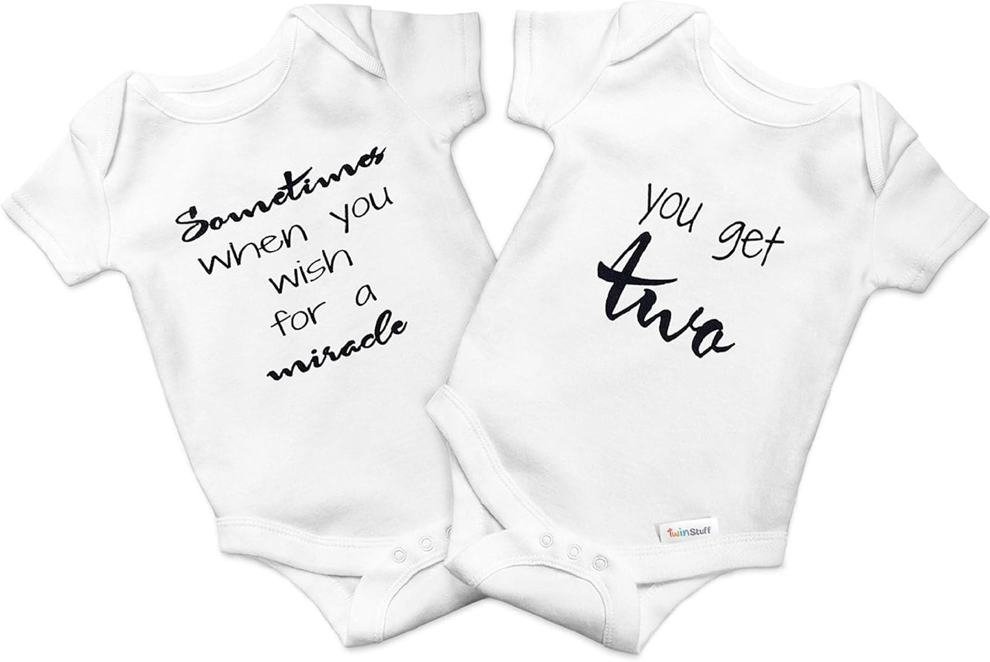 White & Grey Cotton Twin Rompers – Unisex Newborn Outfits for Boys & Girls – Soft, Comfy, Washable, 0-3, 3-6 Months