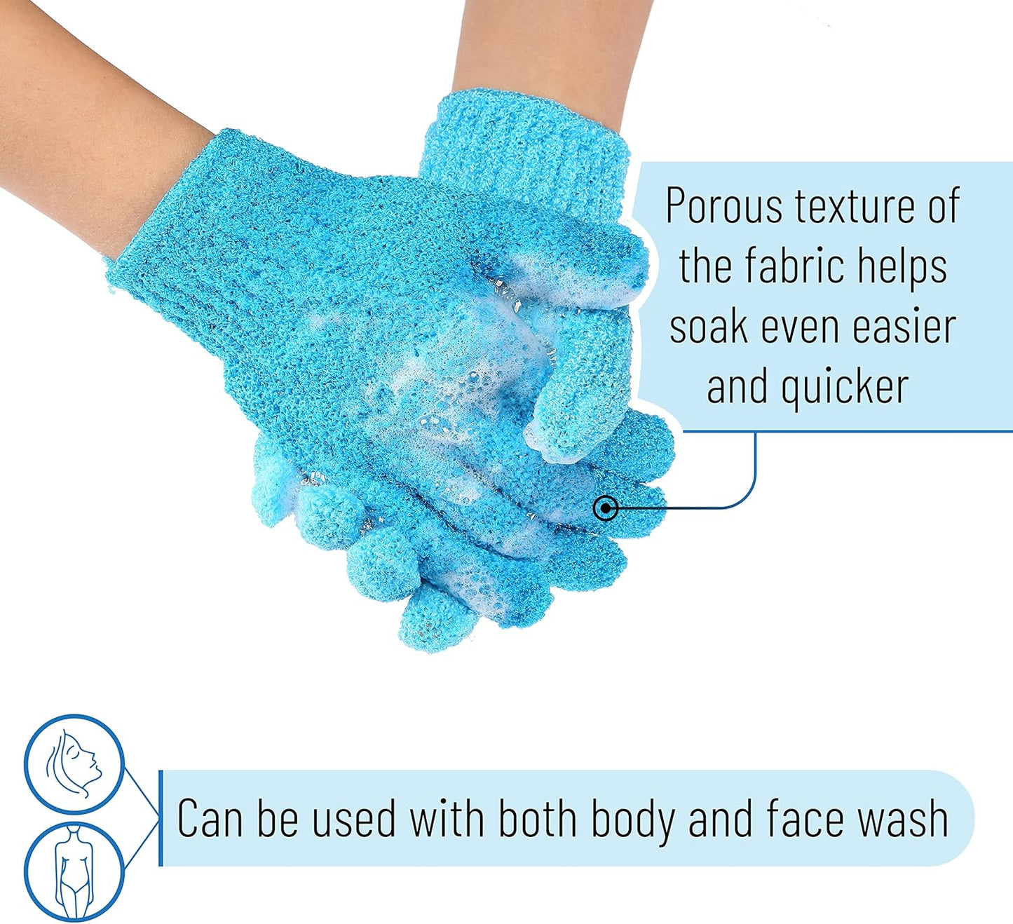 Revitalize Your Skin with 4 Pcs Exfoliating Hand Gloves - Ultimate Scrub Experience!