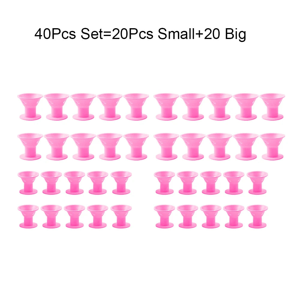 20 Pcs Heatless Silicone Curlers - Perfect for Gorgeous, Bouncy Curls While You Sleep!
