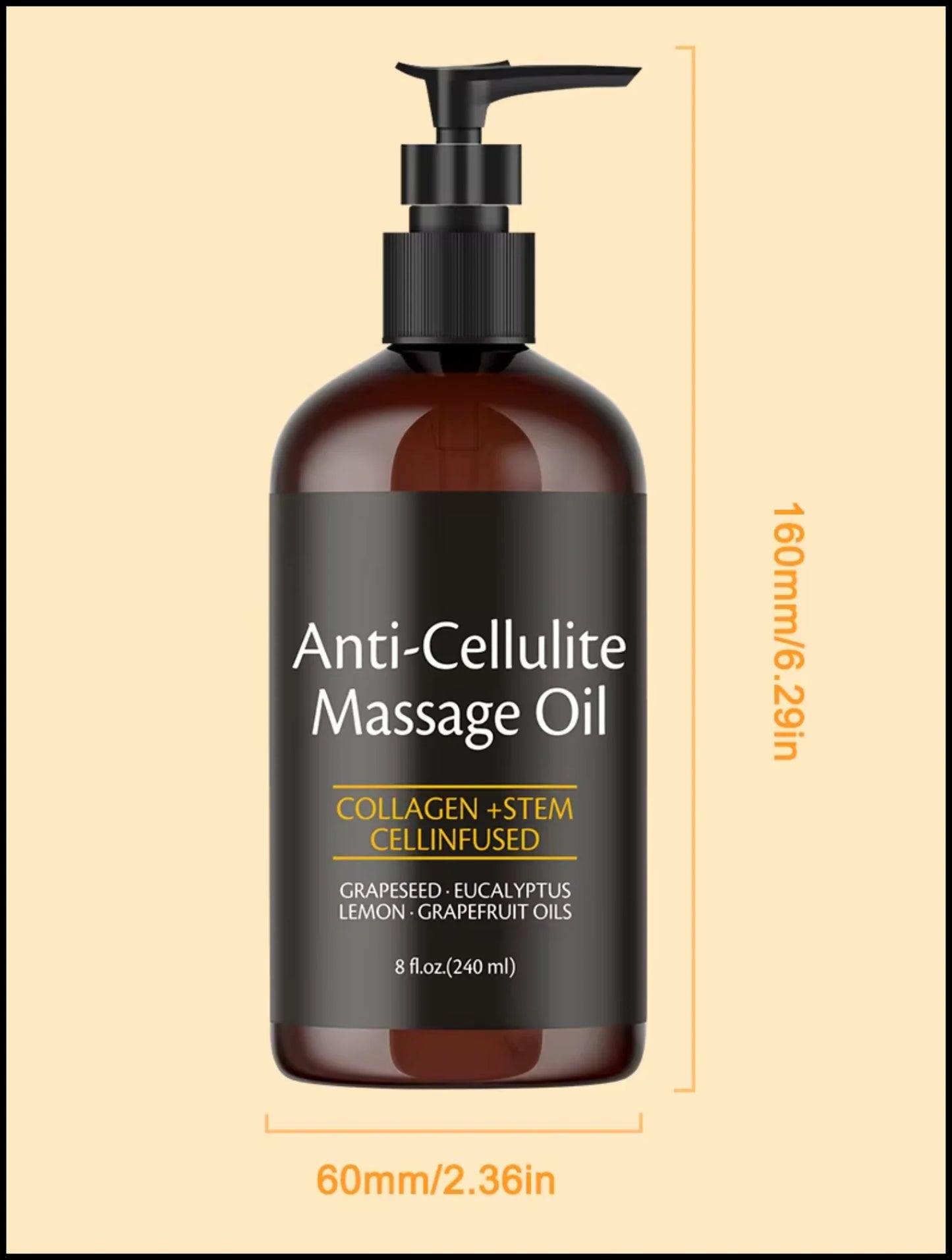 Revitalize Your Skin: Firming Anti-Cellulite Body Oil with Collagen – 8 Fl Oz