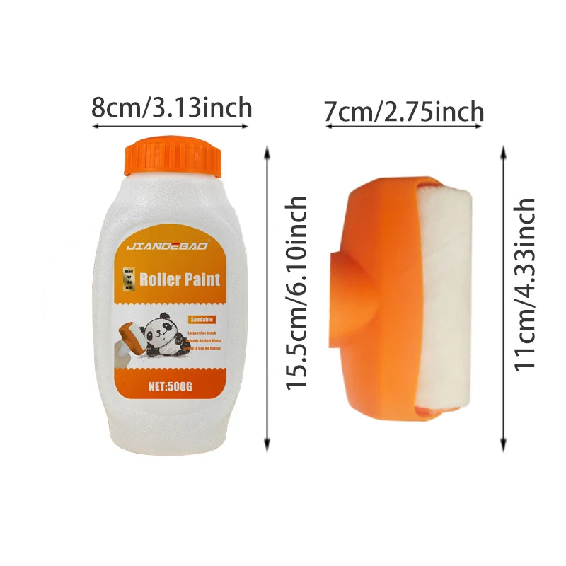 500G WALL REPAIR PASTE, the Product Comes with Rolling Brush. Home Wall Finishing, Wall Surface Hole Fill Quick and Easy Solutio