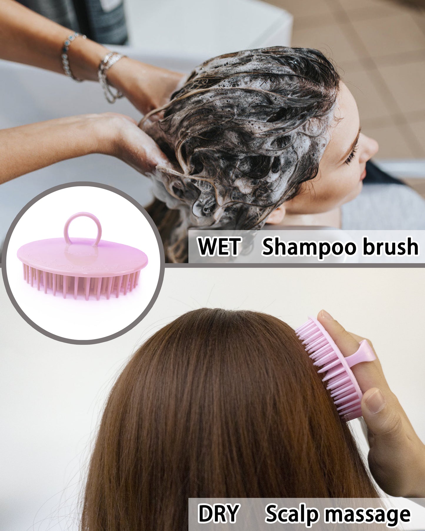 Ultimate Scalp Massager & Shampoo Brush Set - 6 Soft Scrubbers for Dandruff Relief, Exfoliation & Relaxation for Adults, Kids, and Pets!