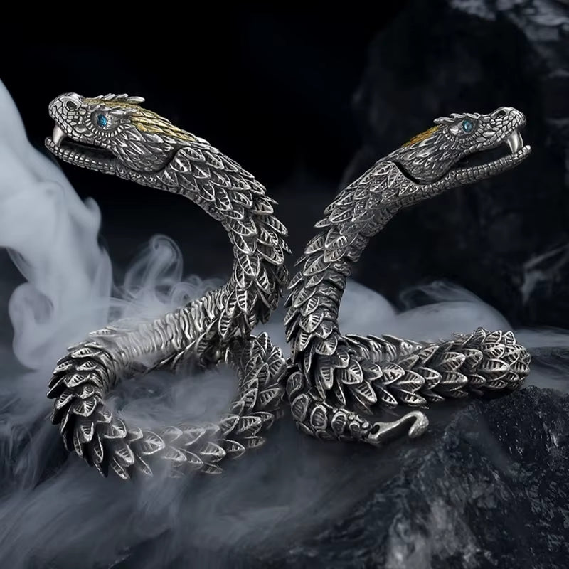 Handmade Bracelet - Men's Medusa Rattlesnake Jewelry