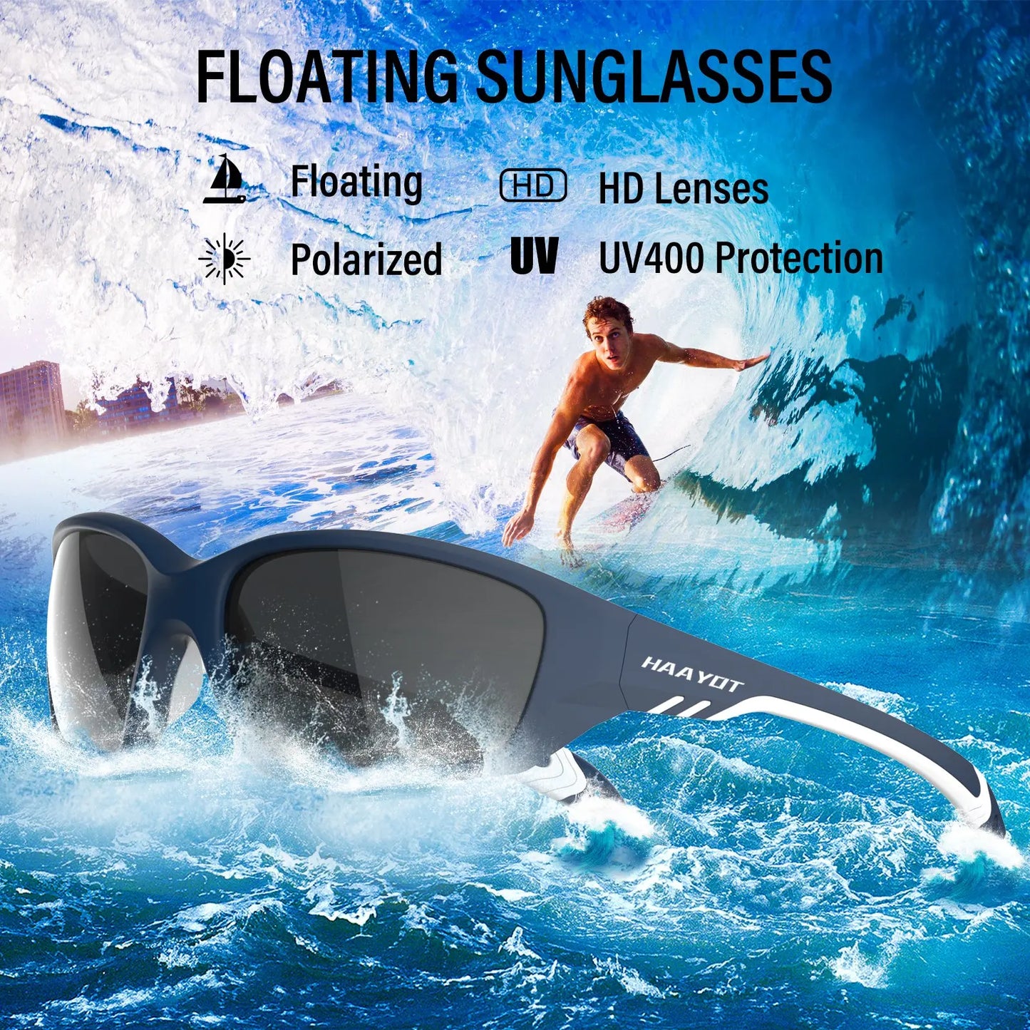 Revolutionary Polarized Floating Sunglasses for Ultimate Fishing and Sports Performance - Lightweight and Durable!