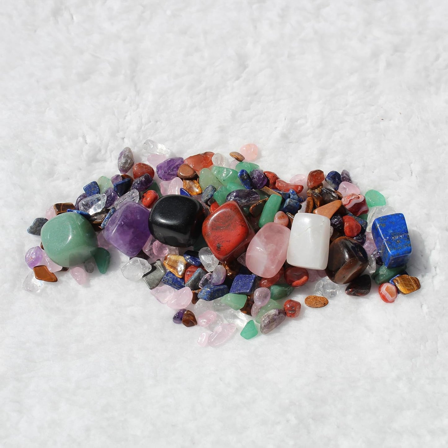 Chakra Stones Set of 8 - Premium Healing Crystals for Balancing, Meditation & Reiki Therapy