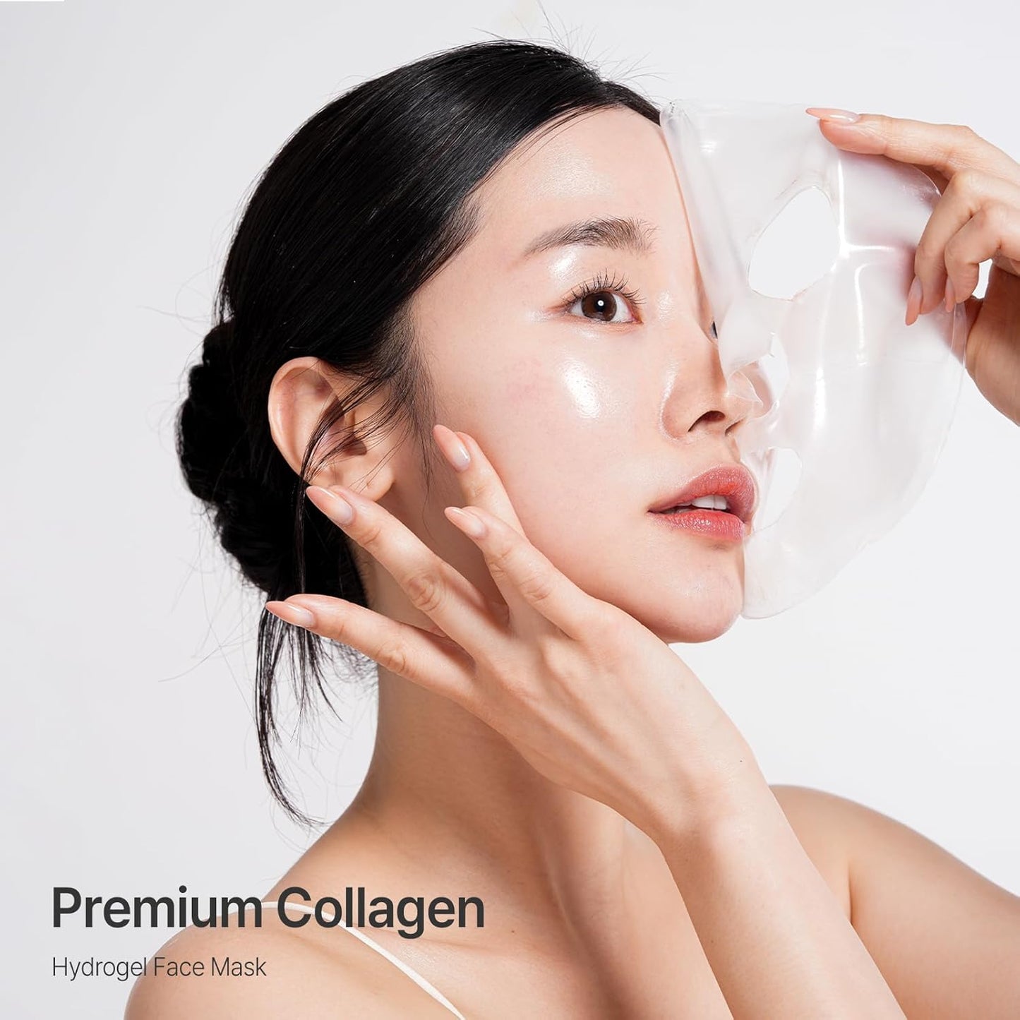 OHMYPURE Hydrogel Antiwrinkle Deep Collagen Face Mask 4+1 EA Ultimate Hydration, Improves Skin Texture, Affordable Luxury, Glowing Skin, Reduces Fine Lines & Wrinkles, Made in Korea (5, Deep Collagen)