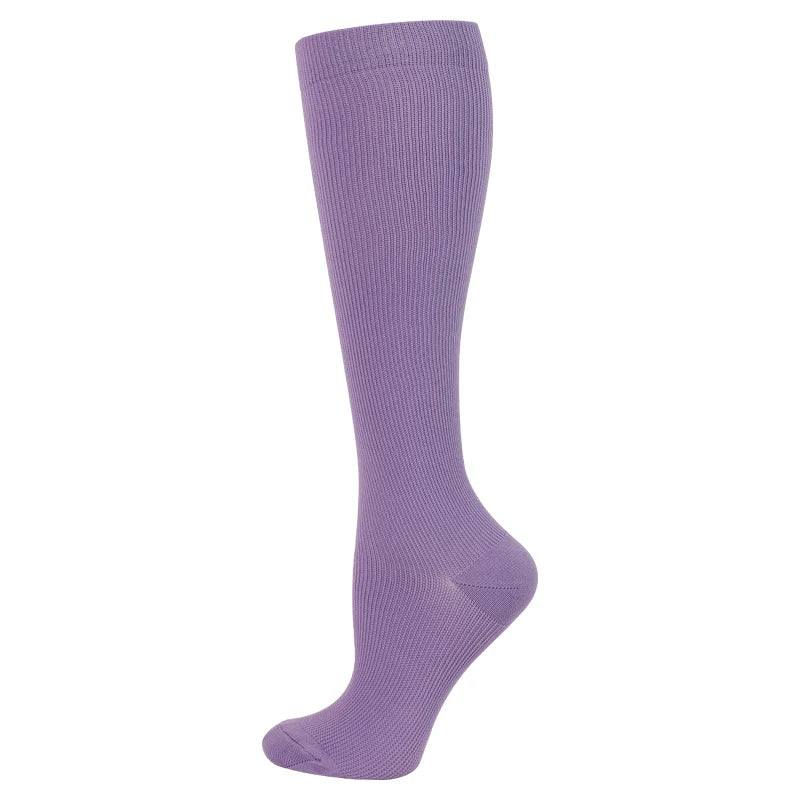 Compression Stockings -Promotes Blood Circulation - Anti-Fatigue Comfortable Solid Color Socks