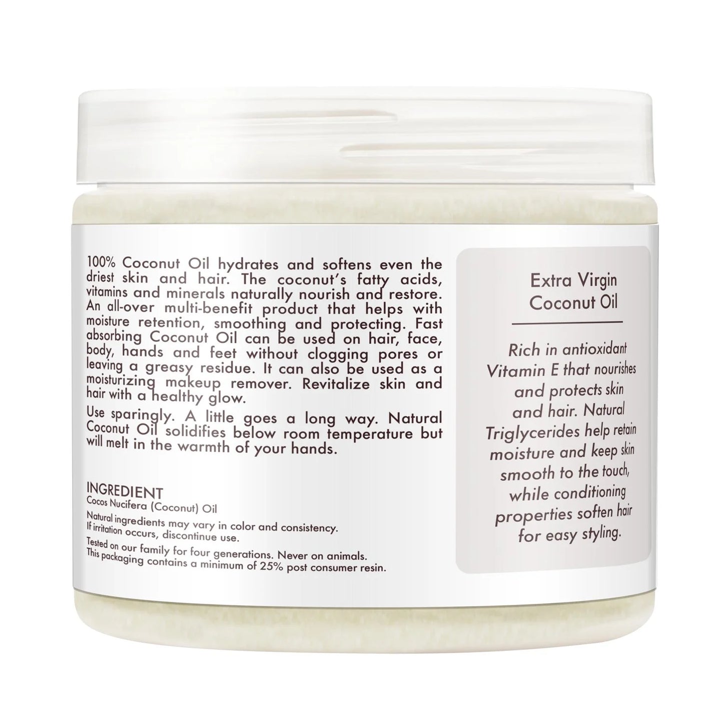 (2 Pack) 100% Extra Virgin Coconut Oil Nourishing Hydration, 14.5 Oz