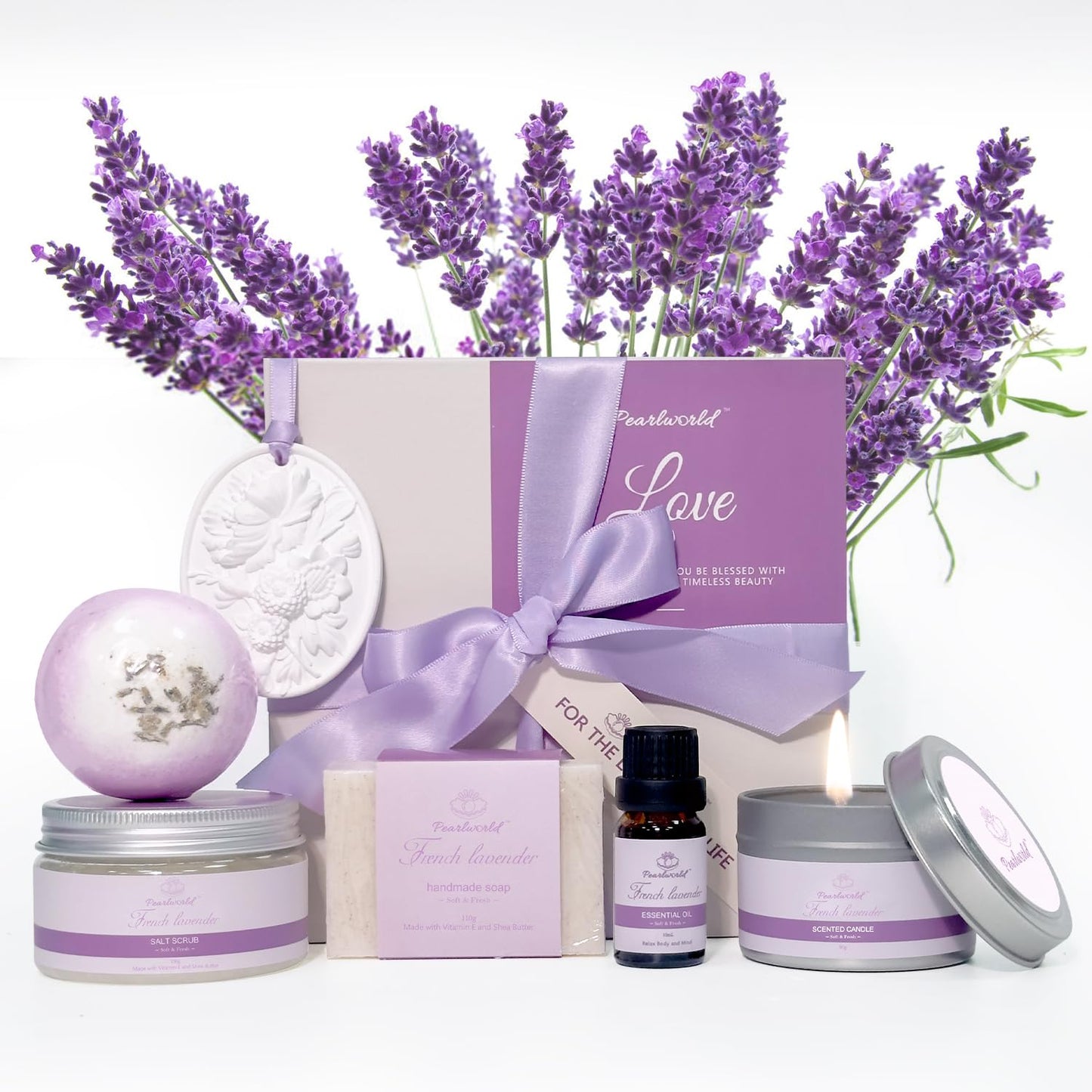 Indulge in Serenity: 7-Piece Lavender Spa Set for Ultimate Self-Care and Relaxation