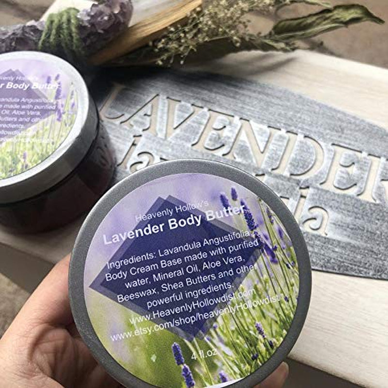 Luscious Lavender Whipped Body Butter - 4 Oz Organic Moisturizer for Silky Smooth Skin