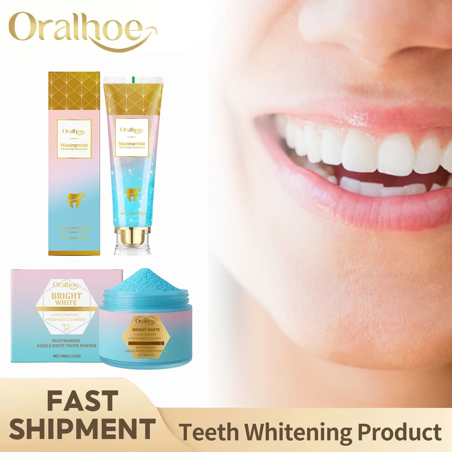 Niacinamide Whitening Toothpaste - Effortlessly Brighten Teeth, Remove Plaque, Repair Caries & Fight Bad Breath!